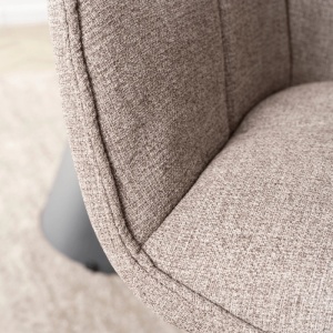 SET 4 SCAUNE ROTATIVE, ARTIM MEBLE, REALIZAT DIN MATERIAL TEXTIL CAPPUCCINO SI CADRUL DIN METAL, STIL MODERN - Img 5