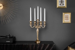 SET 4 SFESNICE CU 5 BRATE, GOLD 40CM, COD 20409, STIL BAROC - Img 2