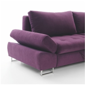 SET CANAPEA GRES, MODEL DREAPTA, VIOLET/MUSTAR, DIN TESATURA/TEXTIL, EXTENSIBILA, SPATIU DEPOZITARE, STIL MODERN, TK - Img 3