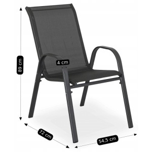 SET DE GRADINA/TERASA, NEBRASKA, ARTIM MEBLE, DIN METAL SI STICLA, CULOARE NEAGRA, ARTIM MEBLE - Img 12
