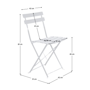 SET GRADINA, ARTIM GROUP COLLECTION, 1 MASA SI 2 SCAUNE, ALB, DESIGN MODERN - Img 4