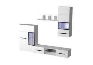 SET LIVING PEDRO ALB/NEGRU DESIGN SCANDINAV PSK - Img 3