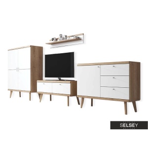 SET LIVING SCANDI DESIGN SCANDINAV DIN PANOURI LAMINATE SI MDF IN STIL SCANDINAV