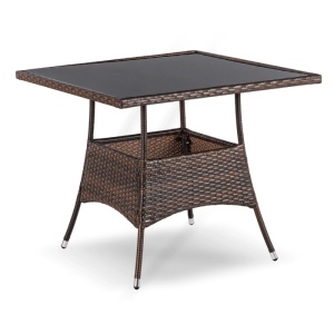 SET MOBILIER GRADINA, ARTIM MEBLE, MASA SI 4 SCAUNE, REALIZAT DIN POLIRATAN, CULOARE MARO/BEJ, STIL MODERN - Img 3