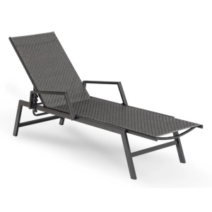 SEZLONG, ARTIM MEBLE, REALIZAT DIN TEHNORATAN SI METAL, CULOARE NEAGRA, STIL MODERN - Img 9