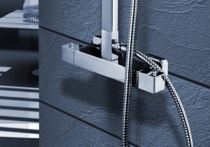 SISTEM DUS REA FIZZ, CROM, CU DUS ANTICALCAR, DESIGN MODERN, CALITATE SUPERIOARA, REA - Img 2