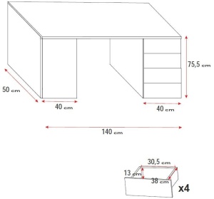SISTEM MODULAR PENTRU CAMERA COPII ALB/ROZ RAJ4 KM DESIGN MODERN - Img 3