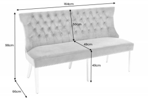 SOFA/BANCUTA, CASTLE DELUXE 165CM, DIN METAL SI CATIFEA, COD 43211, DESIGN BAROC - Img 8