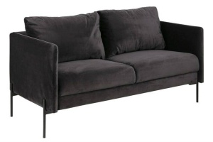SOFA CONFORTABILA, KINGSLEY ANTRACIT, CU TAPITERIE DIN TEXTIL SI METAL, STIL SCANDINAV B2