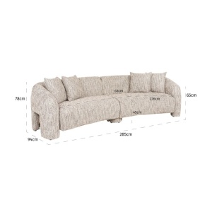 SOFA MILANIA TRENDY NATURE 01, S5169, CONFECTIONATA DIN LEMN, SPUMA SI 100% POLIESTER, RICHMOND INTERIOR - Img 4