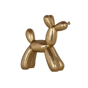 STATUETA DECORATIVA DOG, AURIE, 28 CM, DIN POLIRASINA