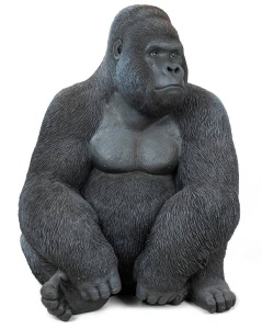 STATUETA DECORATIVA GORILLA XL, NEAGRA, 76 CM, STIL MODERN, B2
