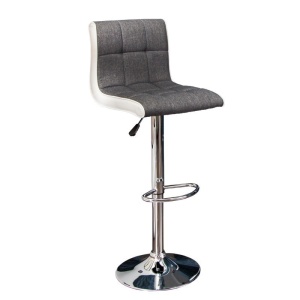 STOC!!! 2 BUCATI SCAUNE DE BAR 90/115CM, ALB/GRI, MODENA, COD 36829, DESIGN MODERN - Img 5