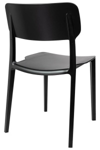 STOC 3 BUC!!! SCAUN DINING/TERASA AGAT, NEGRU, DIN POLIPROPILENA, STIL MODERN - Img 3