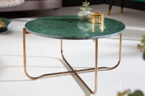 STOC!!! MASUTA DE CAFEA 62CM, VERDE/AURIU, NOBLE, COD 40362, MARMURA, DESIGN MODERN - Img 1