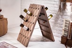 SUPORT STICLE VIN 91CM, BODEGA COD 40417, DIN LEMN MASIV, STIL RETRO - Img 2
