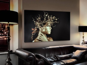 TABLOU DECORATIV MUJER DORADA 748472, STIL MODERN, SCHULLER