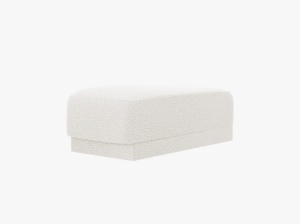 TABURET MILEY, ALB, CU TAPITERIE DIN TEXTIL BOUCLE BALOO, MICADONI - Img 2