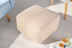 TABURET POUF CLASSIC BEJ 39021 DESIGN CLASIC - Img 1