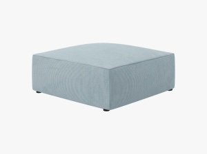 TABURET RUBY, ALBASTRU DESCHIS, CU TAPITERIE DIN CATIFEA REIATA MATA, MICADONI