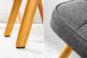 TABURET SCANDINAVIA 39188 GRI/NATURAL STIL SCANDINAV - Img 5