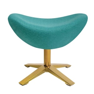 TABURET-SUPORT PENTRU PICIOARE TURCOAZ 12/AURIU EGG SZEROKI GOLD, STIL MODERN B2 - Img 1