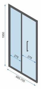 USA CABINA DE DUS RAPID 70 CM DE CULOARE NEAGRA CALITATE SUPERIOARA