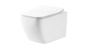 VAS DE TOALETA SUSPENDAT REA MARTIN SLIM RIMLESS DUROPLAST, ALB, DIN CERAMICA, CALITATE SUPERIOARA