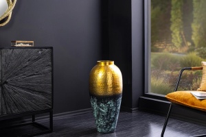 VAZA, ORIENT L 65CM, METAL, AURIU, REALIZAT MANUAL, ARTIM GROUP SELECTION