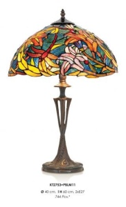 VEIOZA DEOSEBITA TIFFANY, COD KT2753+PBLM11, DIN METAL SI STICLA
