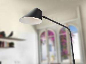 VEIOZA ESINO, CU TELECOMANDA, 77 CM, NEGRU MAT, DIN METAL SI ALUMINIU, STIL MODERN - Img 2
