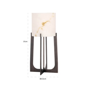 VEIOZA LOURA MICA BRONZ, LB-0190, CONFECTIONATA DIN METAL SI MARMURA ARTIFICIALA, STIL MODERN - Img 4