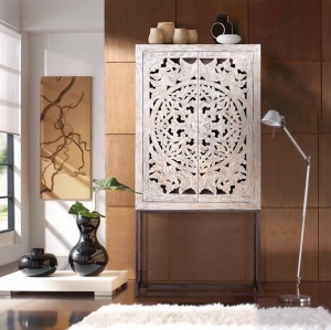 VITRINA LIVING LEMN 176CM, COD 6900, DIN LEMN DE MANGO, ARTIM GROUP SELECTION