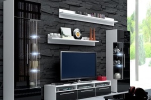 ANSAMBLU TV ROMA ALB KM DESIGN MODERN - Img 3