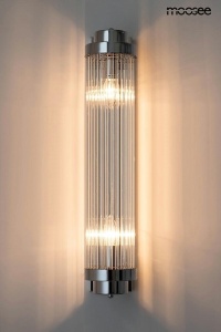 APLICA COLUMN 60, ARGINTIE, CONFECTIONATA DIN OTEL SI STICLA, STIL MODERN - Img 2
