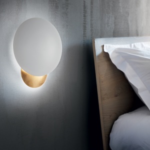 APLICA ECLISSI AP SMALL, ALB/AURIU, DIN METAL, STIL MODERN - Img 2