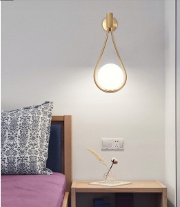 APLICA GOLD BALL APP603-1W, 40 cm, AURIU, DIN METAL, STIL MODERN, TU - Img 3