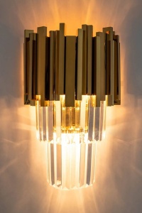 APLICA IMPERIAL, AURIU, DIN OTEL SI CRISTALE, STIL MODERN, B2 - Img 2