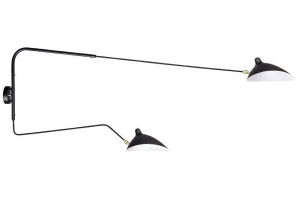 APLICA RAVEN 2, ALB MAT SI NEGRU MAT, DIN METAL, STIL INDUSTRIAL
