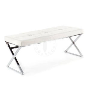 BANCHETA, MAXIM 120CM, CADRUL DIN METAL SI PIELE ECO, STIL MODERN, COD 1719 - Img 1