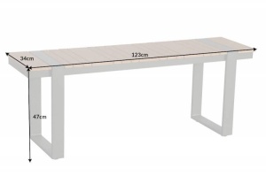 BANCUTA DE GRADINA ,TAMPA LOUNGE 123CM, COD 40932, PLASTIC SI BAZA DE METAL - Img 6