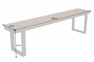 BANCUTA DE GRADINA ,TAMPA LOUNGE 180CM, COD 40934, PLASTIC UV SI BAZA DE METAL