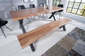 BANCUTA DIN LEMN MASIV DE SALCAM MAMMUT DESIGN VINTAGE INDUSTRIAL - Img 2
