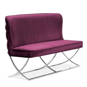 BANCUTA/SOFA SCARLET, BORDO/CROM, STIL MODERN