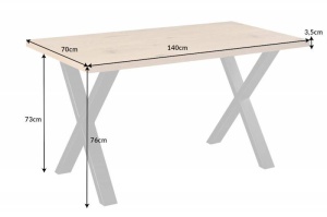 BIROU 140CM, LOFT, COD 40872, DIN MDF SI METAL, DESIGN INDUSTRIAL - Img 6