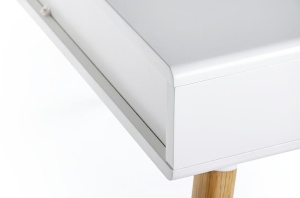 BIROU ARONE, ALB MAT/STEJAR, 120 CM, STIL SCANDINAV, B2 - Img 6