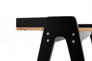 BIROU COMPAS NEGRU/FAG, CONFECTIONAT DIN LEMN DE FAG SI FURNIR DE STEJAR, STIL MODERN - Img 3