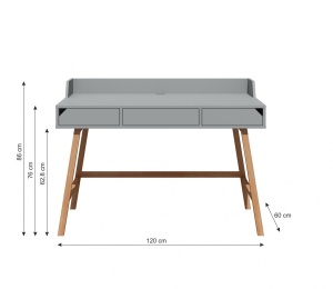 BIROU PENTRU CAMERA BEBELUSI LOTTA GRI DESIGN SCANDINAV GRI - Img 2