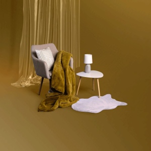 Blană artificială, alb, 60x90, RABIT NEW TYP 7, 0000229889 - Img 4
