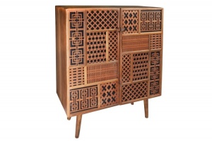 BUFET 100CM, MARRAKECH, DIN LEMN MANGO, COD 40301, ASPECT BOHO - Img 7
